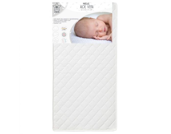  BABYCALIN Matelas Aloe Vera - 60x120x14 cm
