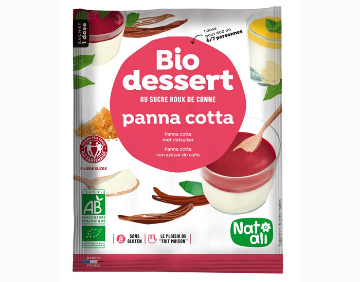 NAT-ALI Bio'Gourmandises - Panna Cotta - 45 g