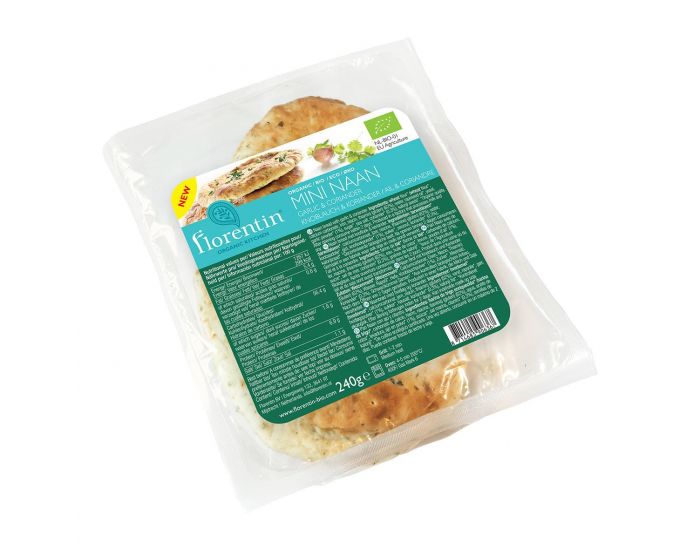 FLORENTIN Pain Naan Ail-Coriandre Bio - 240g