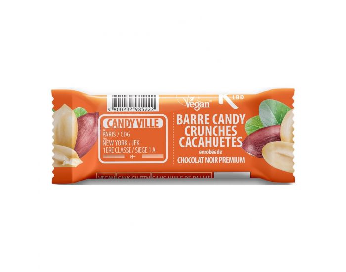 CANDY VILLE Barre Candy Crunchies Cacahu�tes Bio - 50g