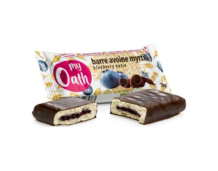 MY OATH Lot de 17+3 Barres Avoine-Myrtille Enrob�e De Chocolat Bio - 50g