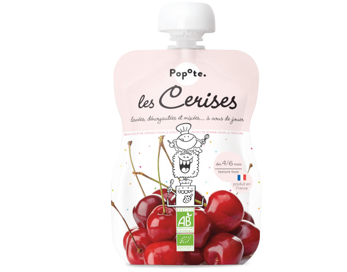 POPOTE Les Cerises - Lot de 10 Gourdes - D�s 4/6 Mois 
