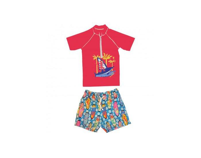 MAYOPARASOL T-shirt Anti Uv Manches Courtes et Short de Bain Gar�on Bora Bora