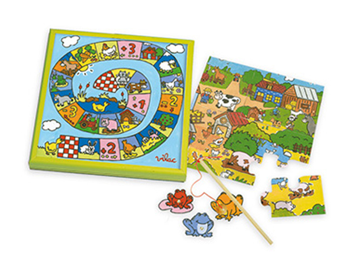 VILAC Jeux des Tous Petits � la Ferme en Coffret Bois - D�s 2 ans