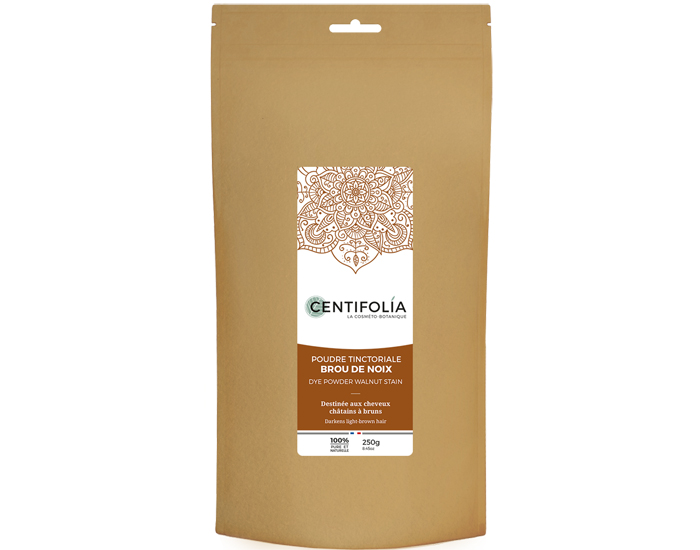 CENTIFOLIA Extrait de Plante Brou de Noix pour Cheveux Chtains  Bruns - 250 g 