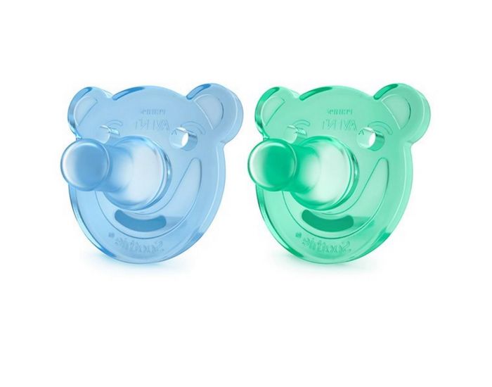 AVENT PHILIPS 2 Sucettes Soothie silicone gar�on pr�matur�