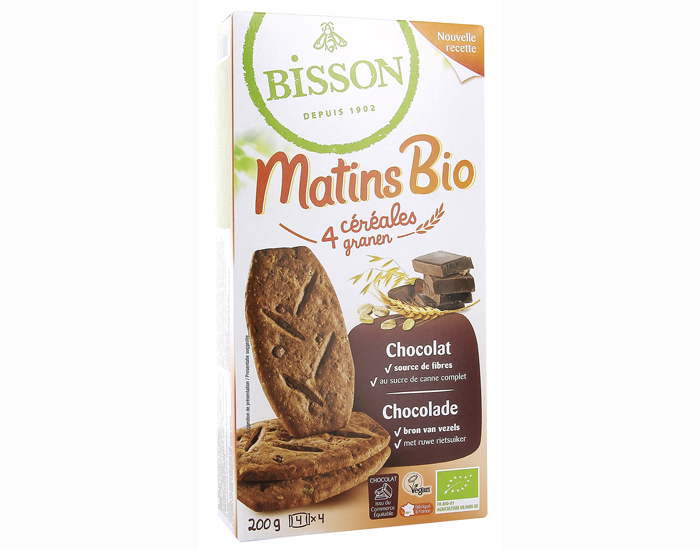 BISSON Matins Bio Crales et Chocolat - 200 g