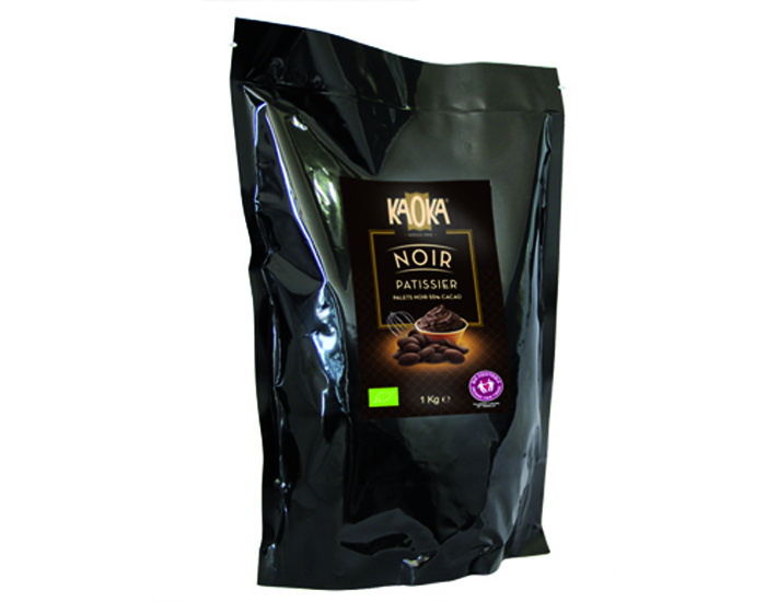 KAOKA Pâtissier Palets Noir 55% Bio et Equitable - 1 kg