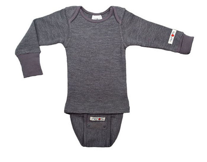 MANYMONTHS Body Manches Longues - Laine M�rinos - Gris