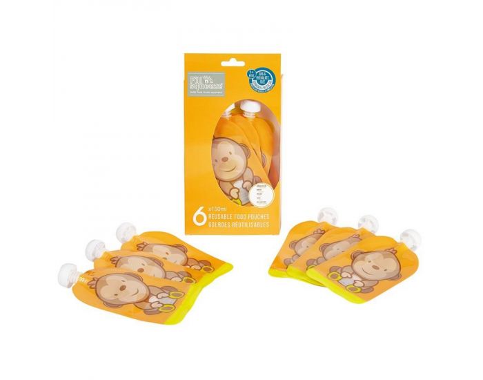 FILL N'SQUEEZE 6 Gourdes avec Zip