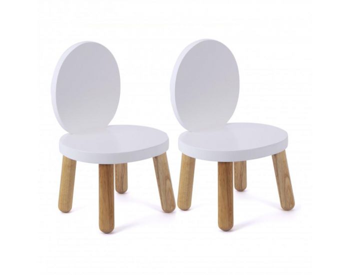 PIOUPIOU ET MERVEILLES Ma premi�re Chaise Ovaline - Lot De 2 - Blanc
