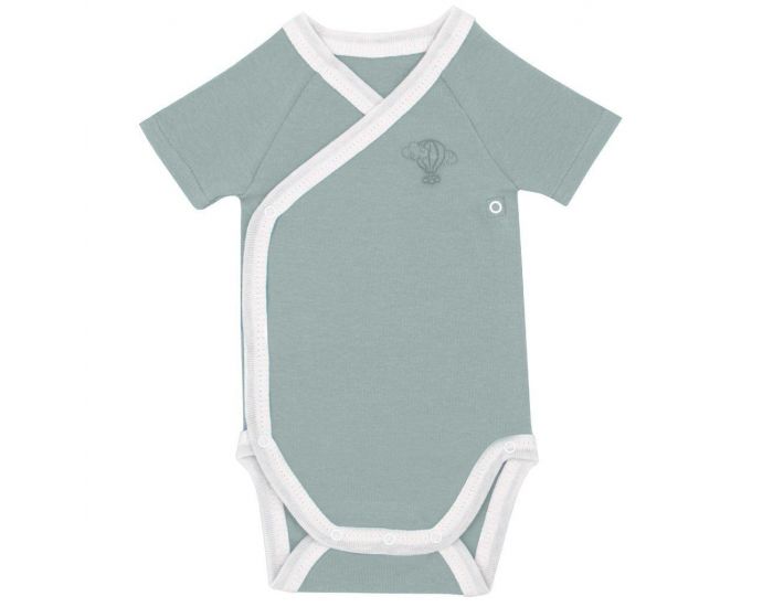  Body crois� Manches Courtes - 100% Coton Bio - For�t