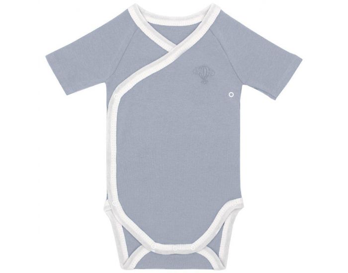  Body crois� Manches Courtes - 100% Coton Bio Oc�an