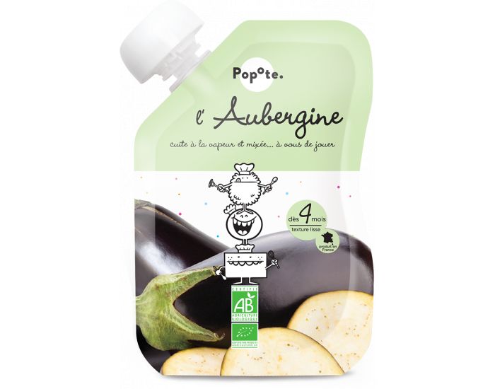 POPOTE L' Aubergine - Lot de 10 Gourdes - D�s 4 mois