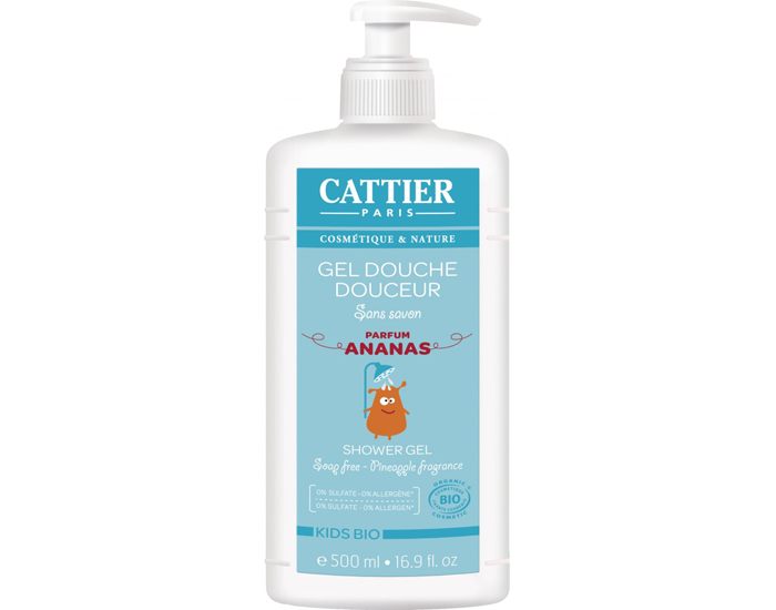 CATTIER Enfant Gel Douche Douceur  l'Ananas - Sans Savon