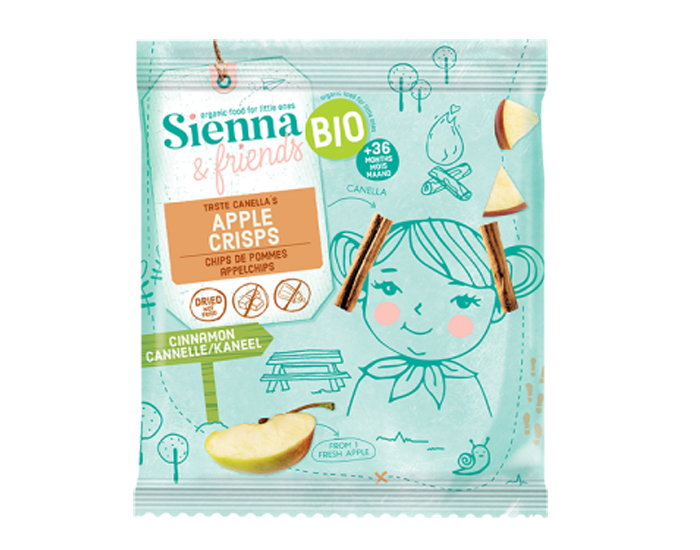 SIENNA AND FRIENDS Chips de Fruits Pomme Cannelle - 15 g - D�s 3 ans