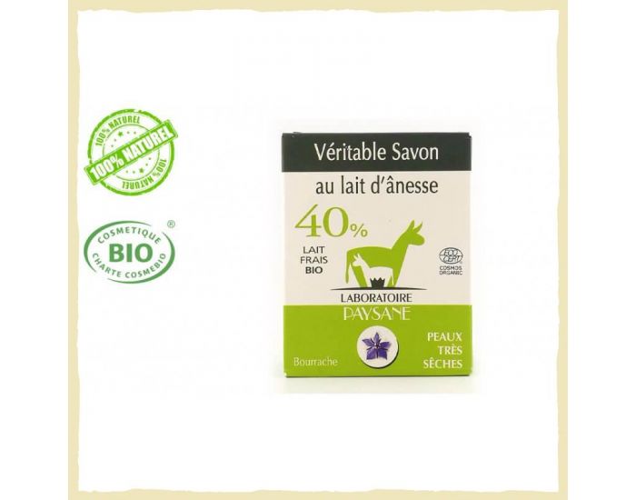 LABORATOIRE PAYSANNE Savon au Lait d'Anesse 40 % � l'Huile de Bourrache - 100g