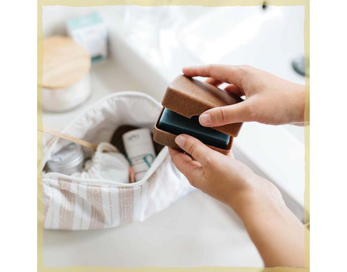 SALING Bo�te A Savon Compostable Et Biod�gradable En Bois Liquide