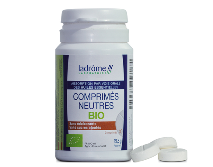 LADROME Comprims Neutres Bio pour Huiles Essentielles - 30 cp