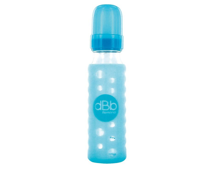 DBB REMOND Sur-Bib Housse en Silicone Turquoise pour Biberon 240 ml  - Lot de 2