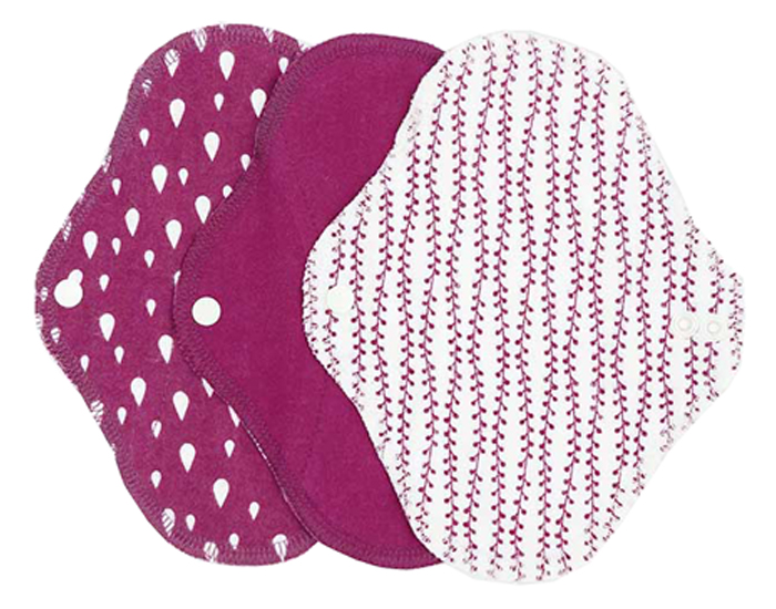 IMSEVIMSE Serviettes Hygi�niques Lavables Classic - Overview Sangria - Lot de 3