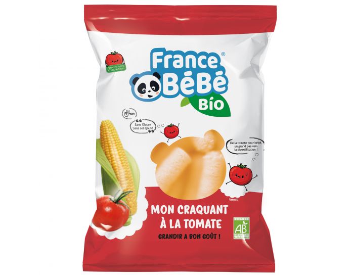 FRANCE BB BIO Pack 8 Sachets Stick de Mas Souffl  la Tomate - 8x20g