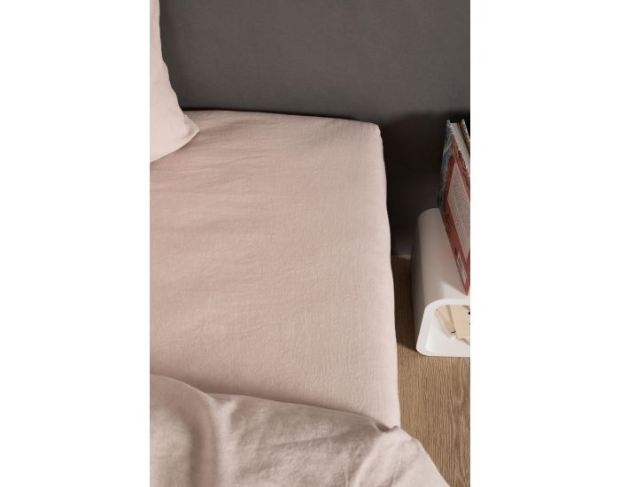 KADOLIS Drap Housse Lin Et Coton Bio Enfant - Caf�