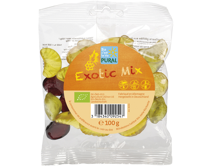 PURAL Bonbons Bio Exotic Mix - 100 g