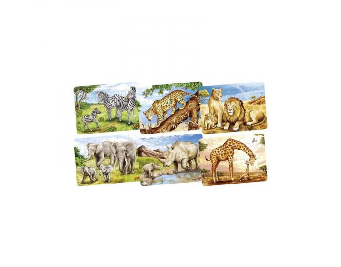 GOKI Mini Puzzle Animaux Africains - D�s 4 ans