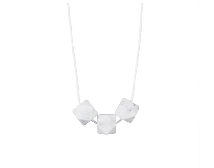collier d'allaitement, de dentition et portage - simple dimple marbre (Mintywendy) - Image 1