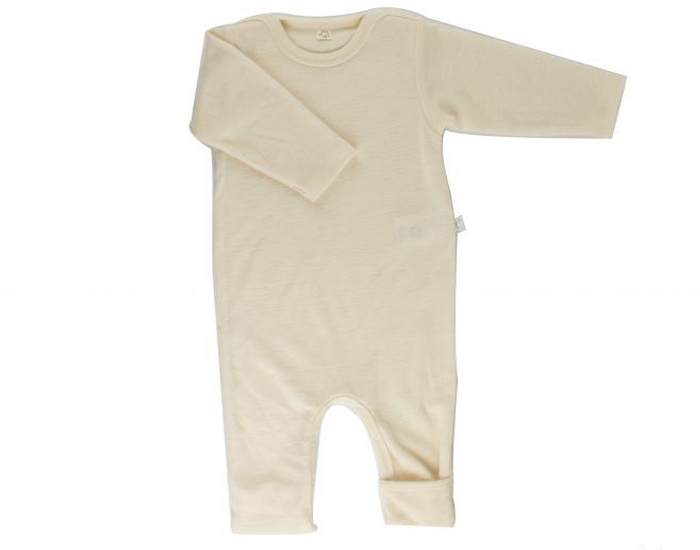 IOBIO Grenouill�re Pyjama Maille Fine en Laine - Ecru