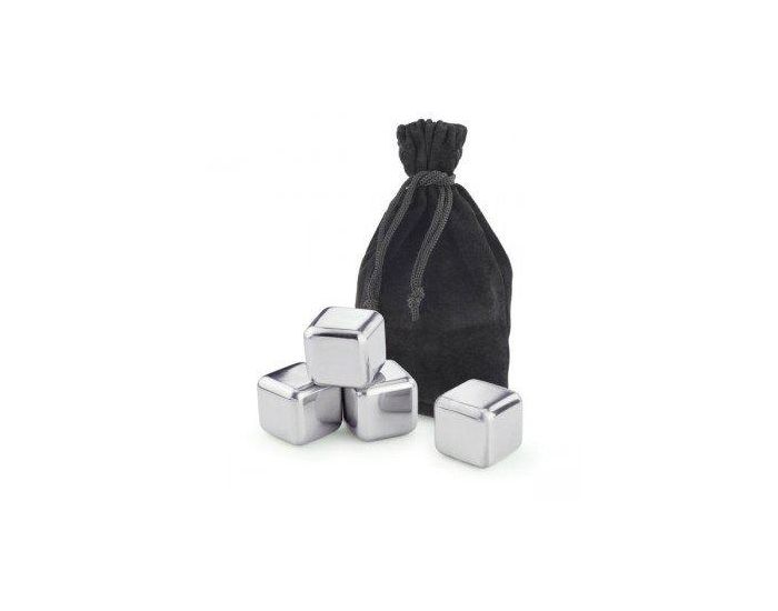 CONTENTO Glaons en Inox - 4 Cubes