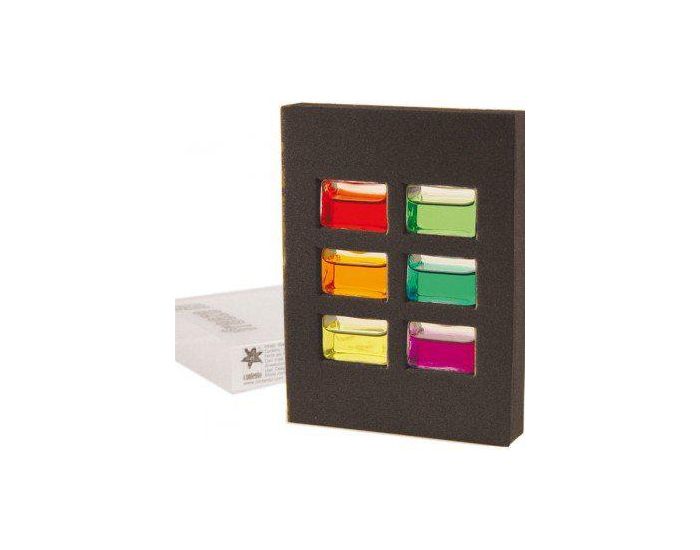 CONTENTO Gla�ons En Verre Color� - 6 Rectangles