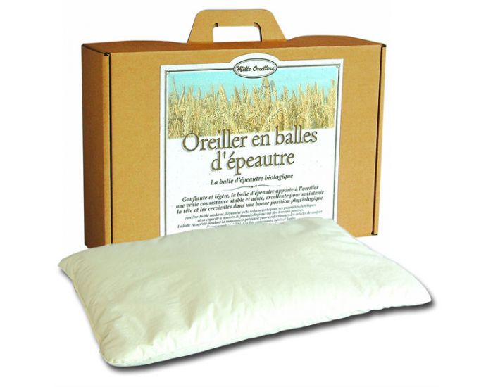 MILLE OREILLERS Oreiller Balles D'�peautre Et Coton Biologique