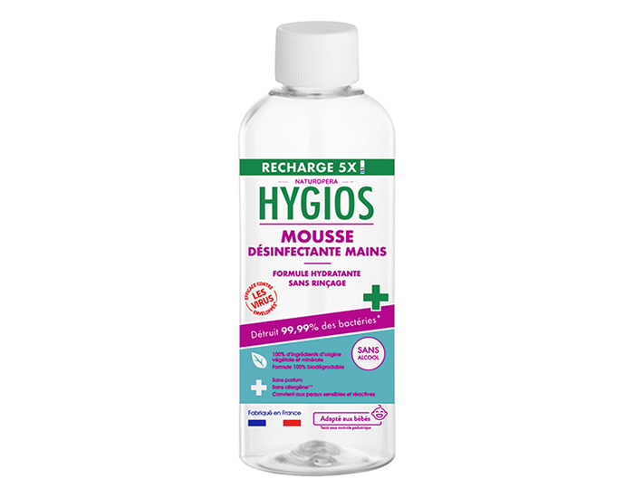 HYGIOS Mousse Mains Eco-recharge - 250 ml - Dès 3 mois