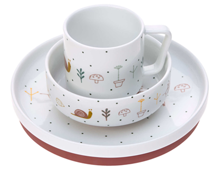 LASSIG Coffret Repas Porcelaine Garden Explorer - D�s 3 ans