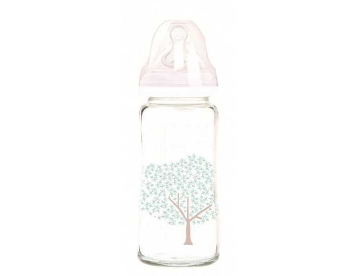 TIGEX Biberon Col Large en Verre Multiflow - 240ml - 0-6 mois