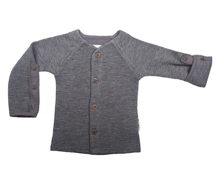 MANYMONTHS Layette Cardigan B�b� 0 � 9 Mois - Laine M�rinos - Gris
