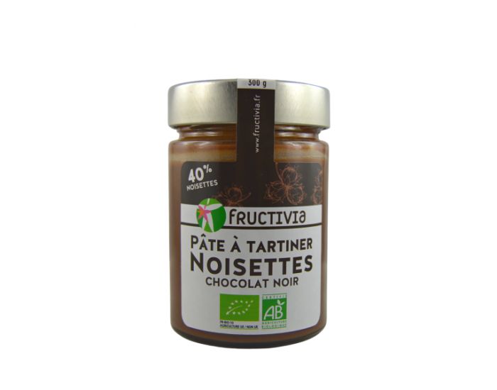 FRUCTIVIA Pte  Tartiner Noisettes Chocolat Noir Bio - 300 g