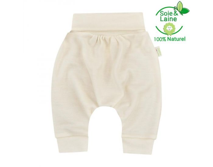 BIOBABY Pantalon Sarouel En Laine Et Soie - Blanc