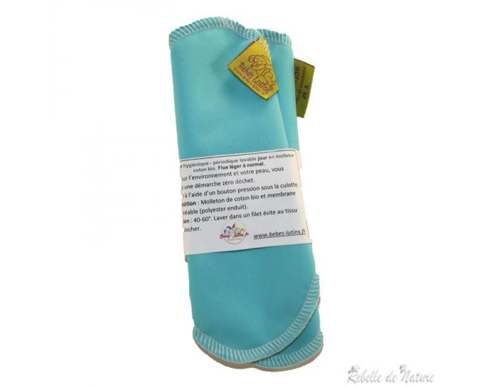 BEBES LUTINS Serviettes Hygi�niques Lavables Jour Flux L�ger � Normal - Lot de 2