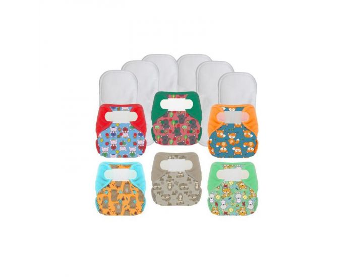 BUM DIAPERS Pack de 6 Couches Lavables - TE2