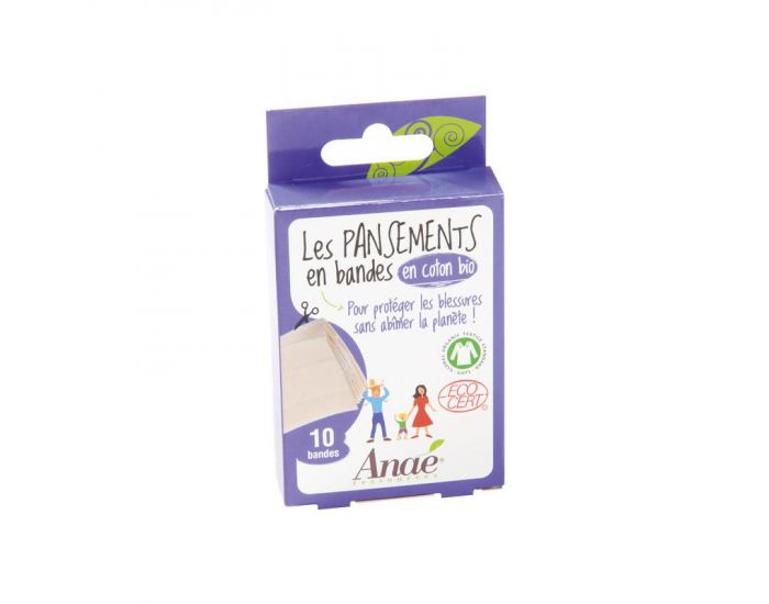 ANAE Boite de 10 Bandes de Pansements en Coton Bio