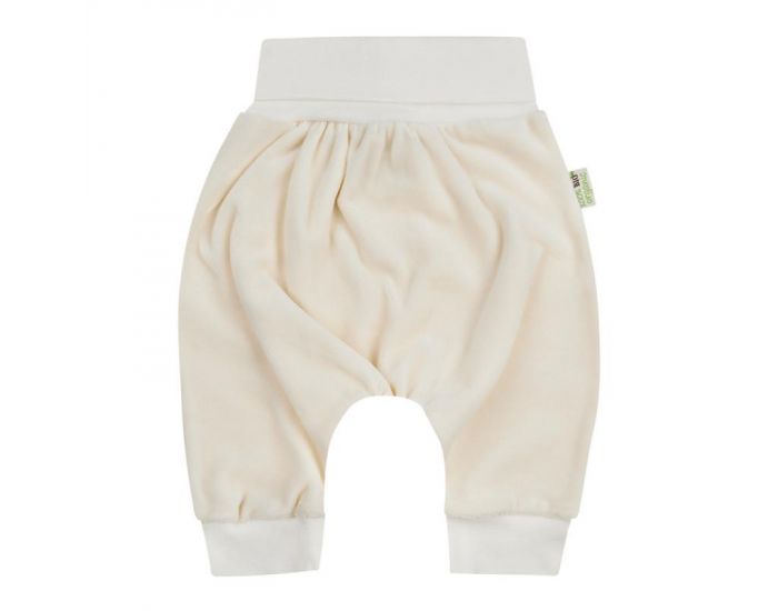 BIOBABY Pantalon Sarouel En Velour De Coton Bio - Blanc