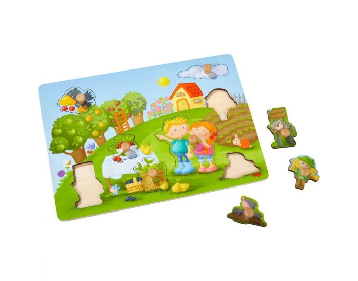 HABA Puzzle A Boutons Le Verger - Ds 12 mois