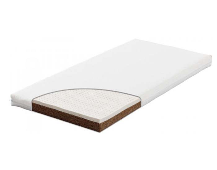 TRAUMELAND Matelas Latex Vario Bio en Fibres de Coco, Latex, Laine et Coton Bio - 60 x 120 cm