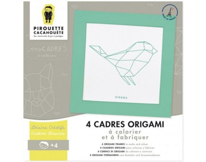 PIROUETTE CACAHOUETE 4 Cadres Origami  Fabriquer & Colorier - ds 6 ans