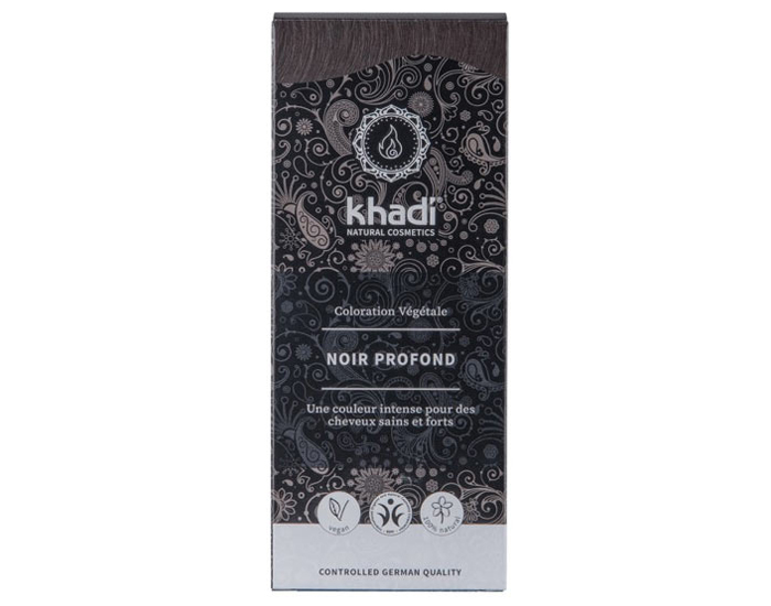 KHADI Coloration Naturelle aux Plantes - Noir - 100 g