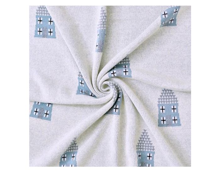 SEVIRA KIDS Couverture B�b� L�g�re en tricot - Coton Biologique - 80x100cm - Maison