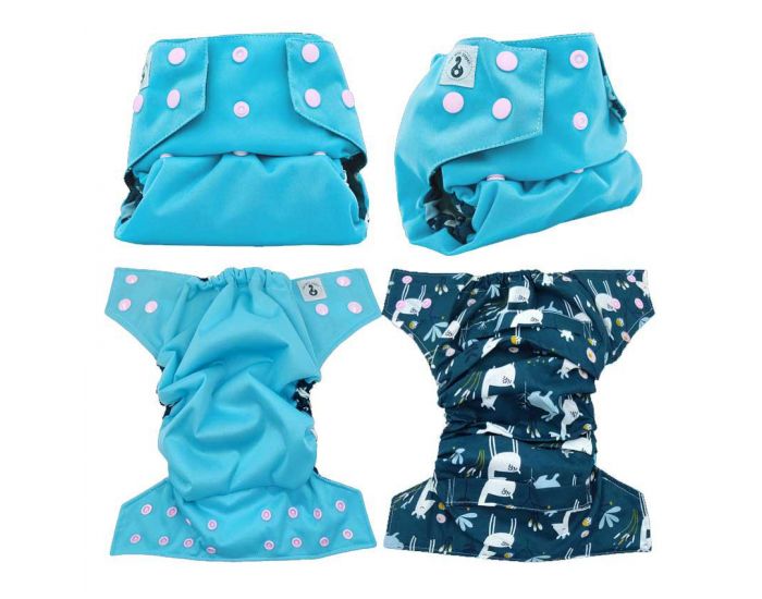 MON PETIT PAQUET Couche Lavable TE2 (Tout en 2) - Taille 2 (7-16kg) 
